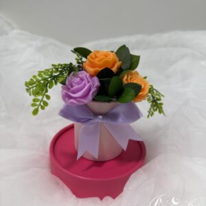 Rankų darbo muilo rožių puokštė